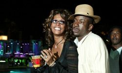 Whitney Houston and Bobby Brown