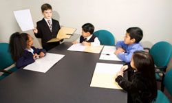 kids in a conference room