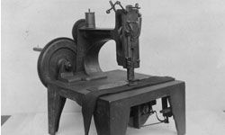 The sewing machine that built a castle -- a Singer from 1854.