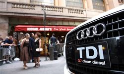 An Audi Q7 TDI clean diesel on display at Grand Central Station in New York City.