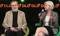 John and Doris Naisbitt speak at the Digital Life Design (DLD) conference at HVB Forum in Munich, Germany.