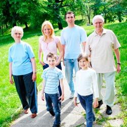 Family in the park