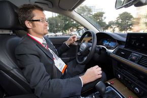 Audi demonstrated its Piloted Parking system at the 2013 Consumer Electronics Show in Las Vegas, Nevada.