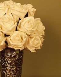 vase of white roses