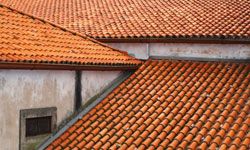 Clay tile roof on a house