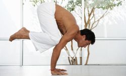 man doing yoga