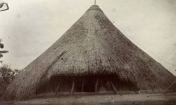 Mutesa I, king of Buganda from 1856 to 1884, was buried in this thatched tomb near Kampala, Uganda, shown here in 1906.