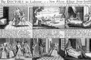 A popular 18th-century broadsheet illustrated what went down during the Mary Toft hoax.