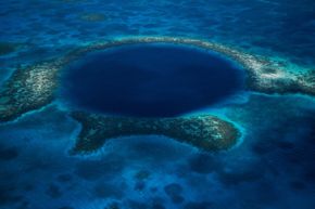 The Great Blue Hole is the largest sinkhole of its kind.