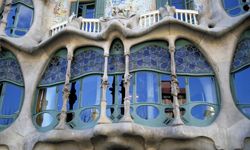 window of Gaudi building