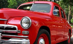 Red classic car from the 1950s