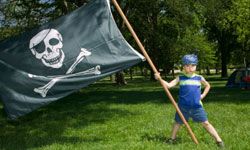Have each of your mini-pirates make a pirate flag.