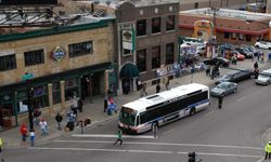 A Chicago Transit Authority (CTA) bus approaches the corner of Clark and Addison streets prior to a game between the Arizona Diamondbacks and the Chicago Cubs at Wrigley Field in Chicago, Ill.