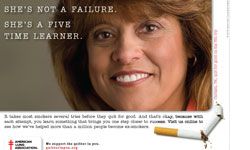 Quit smoking ad from the American Lung Association