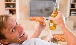 pizza, cold beer and cold feet