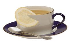 hot tea with lemon