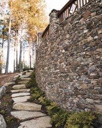 Thin veneer stones can come from a variety of different stones, including fieldstone, limestone and sandstone.