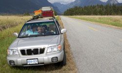 car with luggage