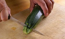 Zucchini, sliced thinly, can be a delicious substitute for noodles.