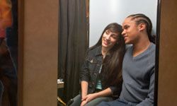 couple in photo booth