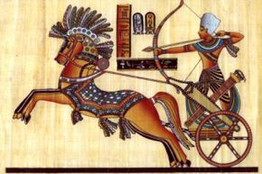 One of the earliest uses of the wheel was on Egyptian chariots.