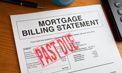 Mortgage statement with past due stamp