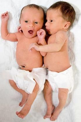 Skin-to-skin contact works for twins, too.