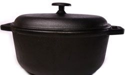 Dutch oven on white background