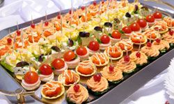 Serving appetizer-style food is acceptable at almost all formal events. 