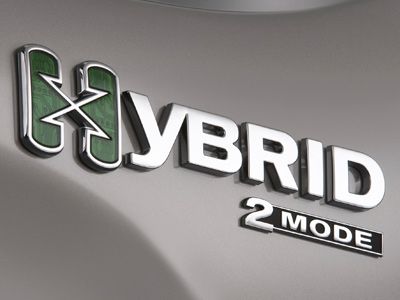 A hybrid vehicle badge