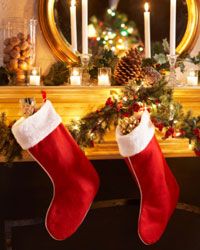 Stockings hung by the chimney (with care) are part of a fun Christmas tradition.
