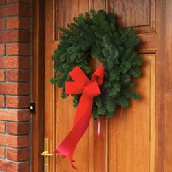 Wreath on door