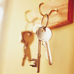 keys hanging on a rack