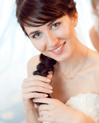 Braids are a beautiful, fuss-free choice for any bride.   