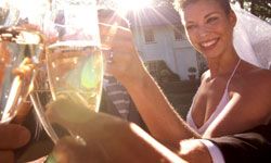 bride toasting