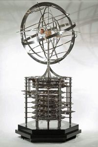 The Orrery uses the same type of mechanism as the 10,000 Year Clock to measure the movement of the planets.