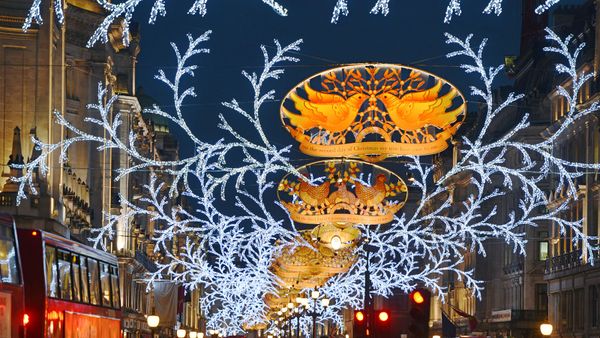 Christmas lights, London