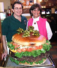 danny burgers weighing about 285 pounds of pure cheeseburger