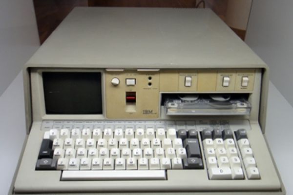 The IBM 5100 portable computer.