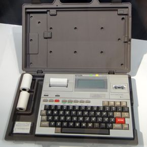 The first actual laptop, the Epson HX-20.
