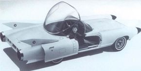 With its rocket-tube bodywork, soaring blade fins, and pop-up &quot;bubble&quot; canopy for a roof, this dream car embodied all the late-1950s mythology of the budding space age.