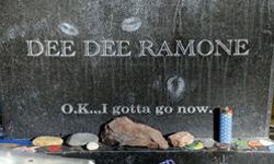 Fans pay tribute to Ramones bassist Dee Dee Ramone at the Fifth Annual Johnny Ramone Tribute in October 2009.