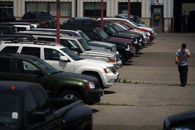 row of suvs