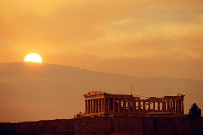 Parthenon at sunset