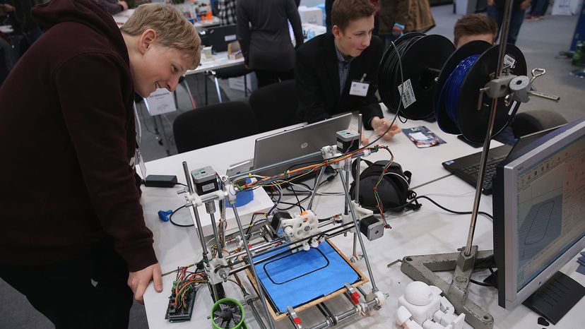 homemade 3-D printer, CeBit fair, Germany