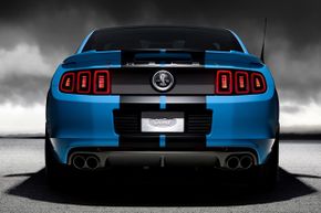 The 2013 Ford Shelby GT500 has a 5.8-liter supercharged V-8 engine producing 650-horsepower and 600 lb.-ft. of toque -- and a new quad exhaust system.