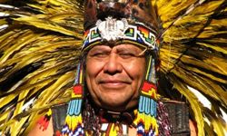 Shown here is an Aztec tribal elder. Though the Aztecs were known as fierce warriors, their culture also set the stage for universal education and modern sports.
