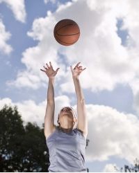 Person shooting free throw