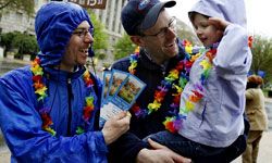 gay couple with daughter