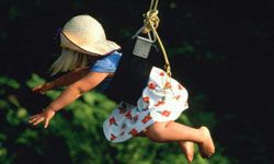 girl swinging